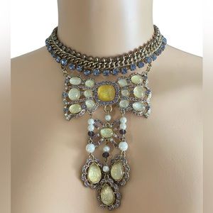 Betsey Johnson Vintage Glitter Bow Necklace